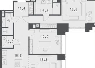 1-комнатная квартира на продажу, 85 м2, Москва, Садовая-Сухаревская улица, 14с1