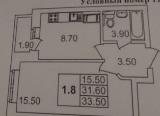 Продам 1-комнатную квартиру, 33.5 м2, Санкт-Петербург, Русановская улица, 16к3