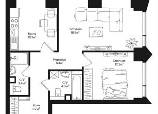 Продажа 2-комнатной квартиры, 58.3 м2, Москва, улица Маршала Бирюзова, 1к1, СЗАО