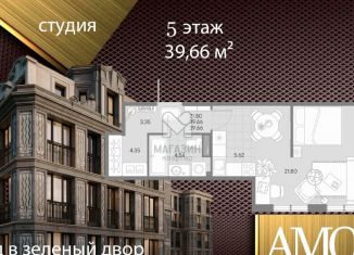 Продам квартиру студию, 39.7 м2, Санкт-Петербург, муниципальный округ Васильевский