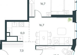 Продается 2-комнатная квартира, 62.8 м2, Москва, район Очаково-Матвеевское, жилой комплекс Левел Мичуринский, к11