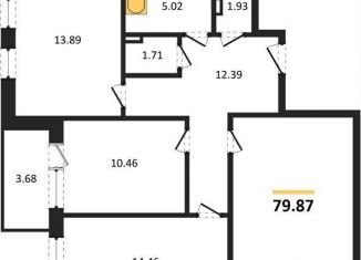 Продажа 3-ком. квартиры, 79.9 м2, Воронеж, Центральный район