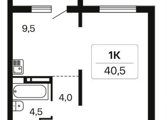 1-комнатная квартира на продажу, 40.5 м2, Новосибирская область, Игарская улица, 5