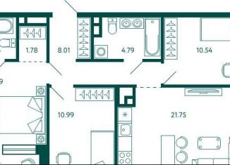 Продается квартира со свободной планировкой, 73.3 м2, Уфа