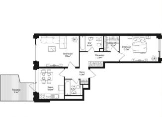 Продается 2-комнатная квартира, 68.4 м2, Москва, СЗАО, улица Маршала Бирюзова, 1к1