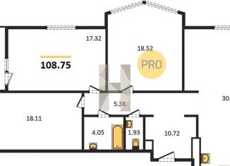 Продаю трехкомнатную квартиру, 108.8 м2, Ростов-на-Дону, бульвар Комарова, 28