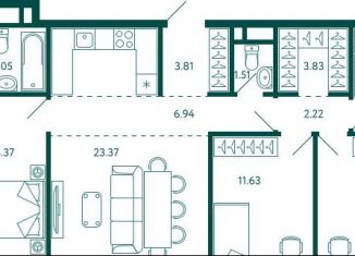 Продается квартира со свободной планировкой, 92.2 м2, Республика Башкортостан