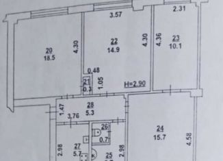 Продаю 4-комнатную квартиру, 80 м2, Ростов-на-Дону, Студенческая улица, 5, Первомайский район