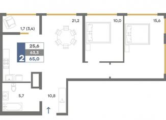 Продам 2-комнатную квартиру, 65 м2, село Белоглинка