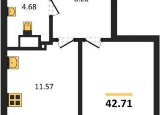 Продам 1-комнатную квартиру, 42.7 м2, Воронеж, Центральный район