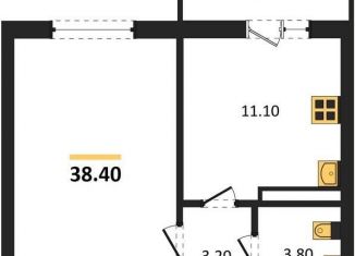 Продам 1-ком. квартиру, 38.4 м2, село Ямное, улица Генерала Черткова, 2