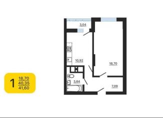 Продается 1-комнатная квартира, 41.6 м2, Воронеж, Советский район, улица 9 Января, 233/40