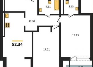 Продам двухкомнатную квартиру, 82.3 м2, Воронеж, улица Революции 1905 года