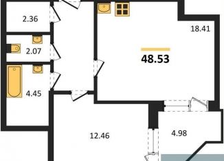 Продам однокомнатную квартиру, 48.5 м2, Воронеж, Советский район