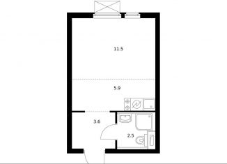 Продаю квартиру студию, 23.5 м2, Московская область