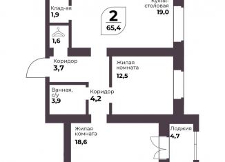 Продаю 2-ком. квартиру, 65.4 м2, посёлок Терема