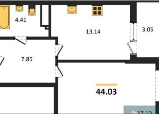 Продам 1-ком. квартиру, 44 м2, Воронеж, Центральный район