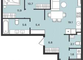 3-ком. квартира на продажу, 78.2 м2, Архангельская область