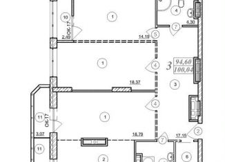 Продаю трехкомнатную квартиру, 98.2 м2, Новосибирск, метро Площадь Маркса