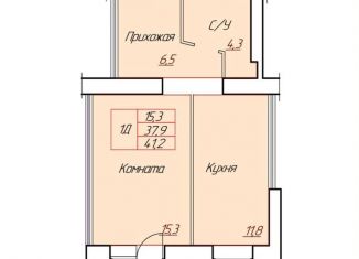 Продаю 1-ком. квартиру, 41.2 м2, Череповец