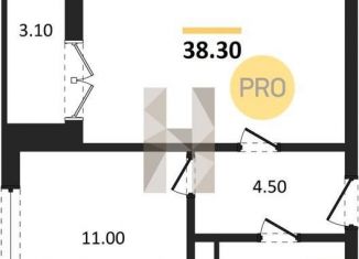 Продажа 1-ком. квартиры, 38.3 м2, Воронеж, улица Загоровского, 9/1