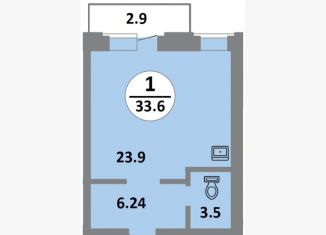 Продается квартира студия, 33.6 м2, Красноярск, Соколовская улица, 52