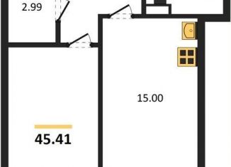 Продажа однокомнатной квартиры, 45.4 м2, Воронеж, Электросигнальная улица, 9Ак2, Коминтерновский район