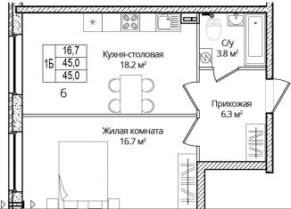 Продаю 1-комнатную квартиру, 45 м2, Псковская область, улица Дмитрия Яковлева, 8