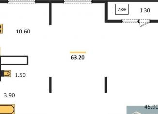 Продам однокомнатную квартиру, 63.2 м2, Воронеж, улица Шишкова, 140Б/17, Центральный район