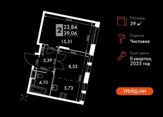 Продаю 2-ком. квартиру, 39.1 м2, поселение Московский