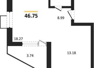 Продажа 2-комнатной квартиры, 46.8 м2, Воронеж, Железнодорожный район, набережная Чуева, 7