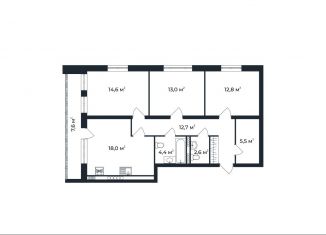 Продается 3-ком. квартира, 87.4 м2, посёлок Доброград, улица Долголетия, 3к2