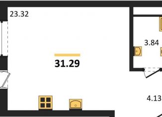 Продаю квартиру студию, 31.3 м2, Воронежская область, набережная Чуева, 7