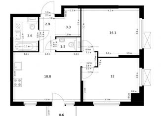 Продается 2-ком. квартира, 56.6 м2, Казань, улица Асада Аббасова