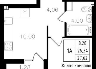 Продажа 1-ком. квартиры, 27.6 м2, Казань