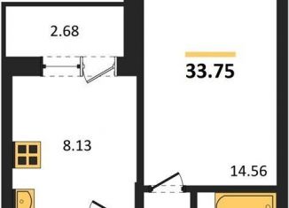 Продам 1-ком. квартиру, 33.8 м2, Воронеж