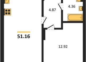 Продается однокомнатная квартира, 51.2 м2, Воронеж, Электросигнальная улица, 9Ак2, Коминтерновский район