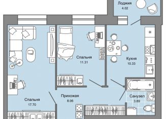 Продажа двухкомнатной квартиры, 53 м2, Ульяновск, ЖК Центрополис, жилой комплекс Центрополис, 5