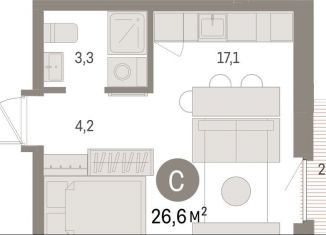 Продаю квартиру студию, 26.6 м2, Свердловская область