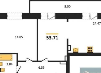 Продаю 1-комнатную квартиру, 53.7 м2, Отрадненское сельское поселение