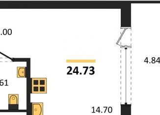 Продам квартиру студию, 24.7 м2, Воронежская область, набережная Чуева, 7