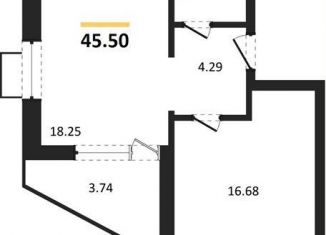 1-ком. квартира на продажу, 45.5 м2, Воронеж, набережная Чуева, 7, Железнодорожный район