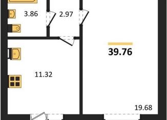 Продажа 1-ком. квартиры, 39.8 м2, Воронежская область