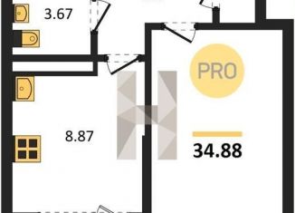 Продам 1-ком. квартиру, 34.9 м2, Воронеж, Коминтерновский район, улица Славы, 7