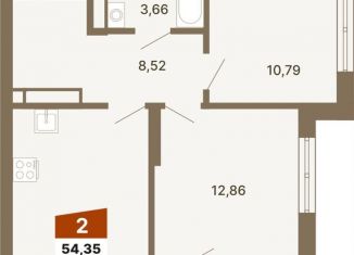 Продам 2-ком. квартиру, 54.4 м2, Екатеринбург, метро Геологическая