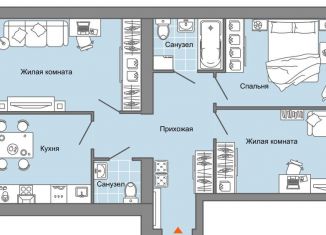 Продается 3-комнатная квартира, 81 м2, село Первомайский, ЖК Знак, улица Строителя Николая Шишкина, 11/2