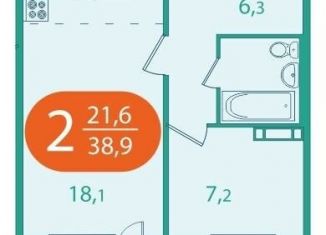 Продаю 2-ком. квартиру, 39 м2, Томская область, улица Королёва, 16А