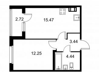 1-ком. квартира на продажу, 37 м2, Колпино