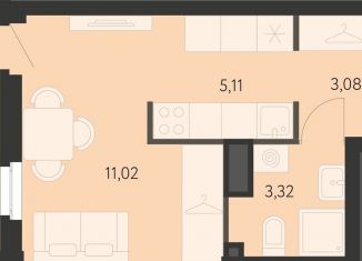 Продаю квартиру студию, 24.1 м2, Екатеринбург