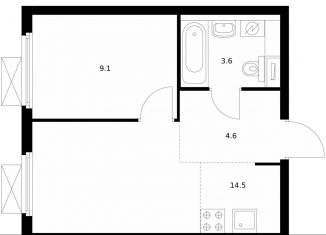 1-комнатная квартира на продажу, 31.8 м2, Московская область